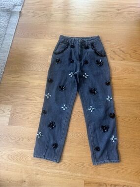 PatBO Runway Embellished Denim Pants